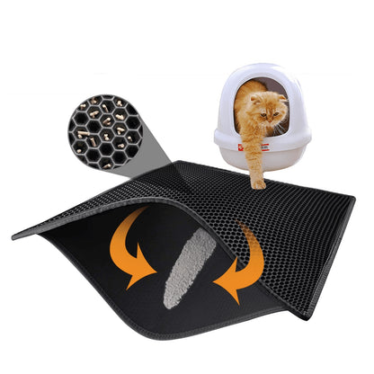 Waterproof Double Layer Cat Litter Mat and Sand Filter