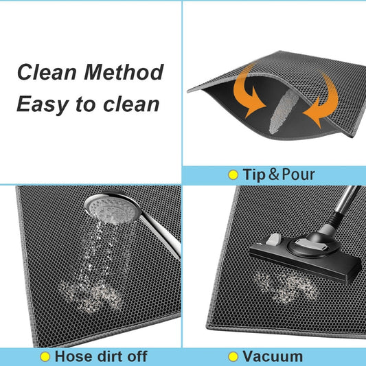 Waterproof Double Layer Cat Litter Mat and Sand Filter
