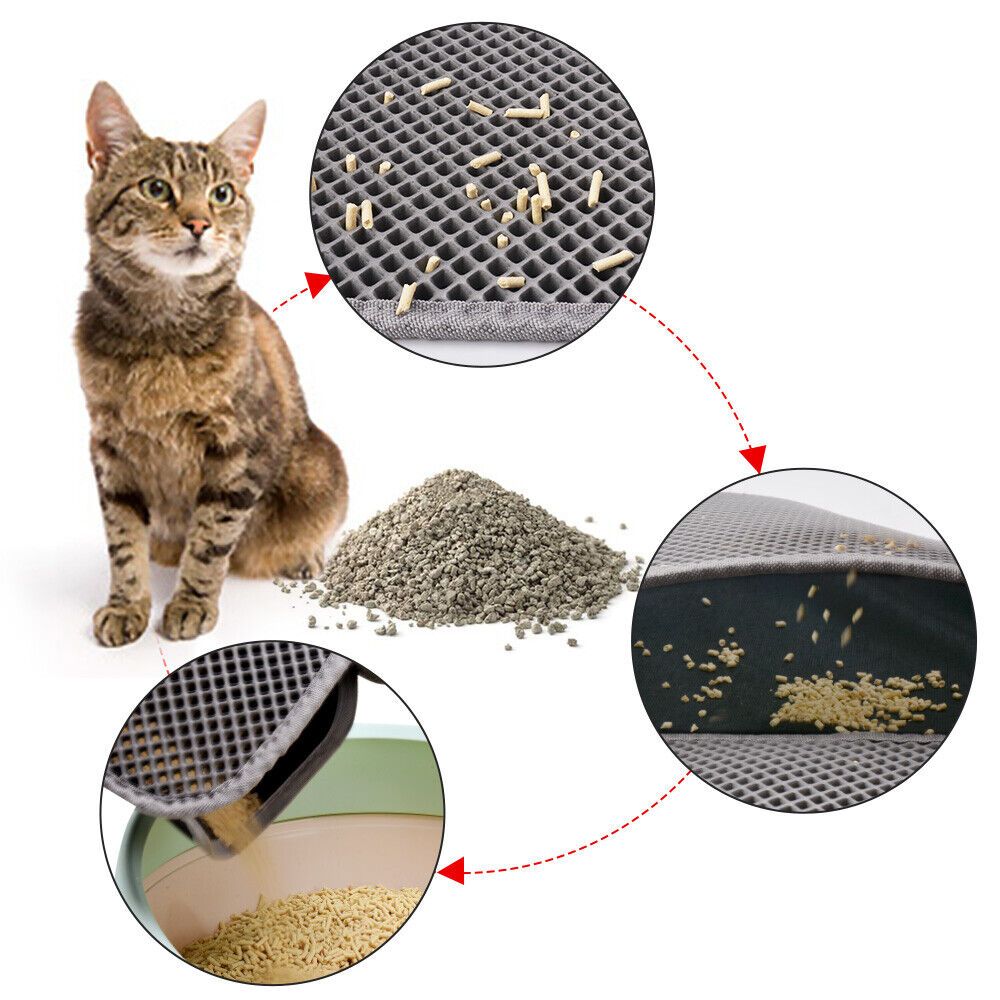 Waterproof Double Layer Cat Litter Mat and Sand Filter