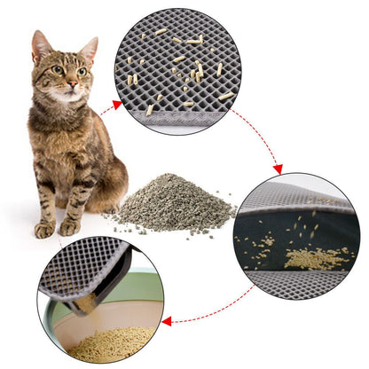 Waterproof Double Layer Cat Litter Mat and Sand Filter
